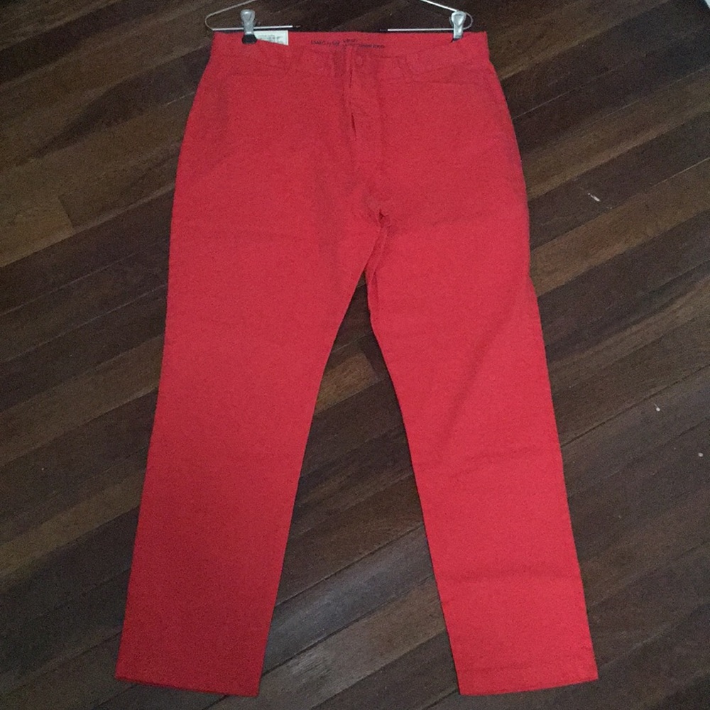 Gap slim city coral khakis